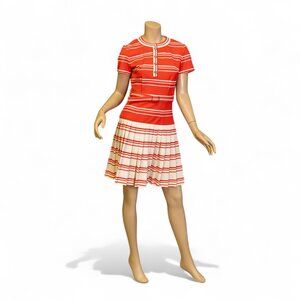 Vintage 1960s Red & White Mod Scooter Tennis Dress